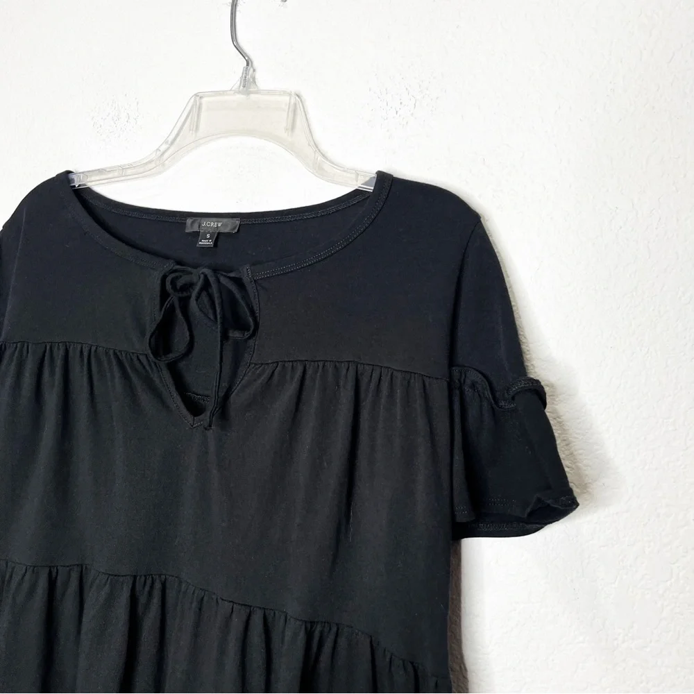 J. Crew Knit Broken-in Jersey Tiered Mini Dress